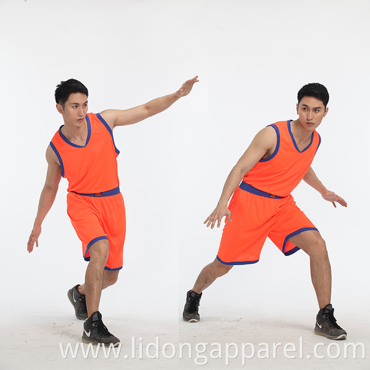 Wholesale school basketball uniforms latest basketball jersey design color orange